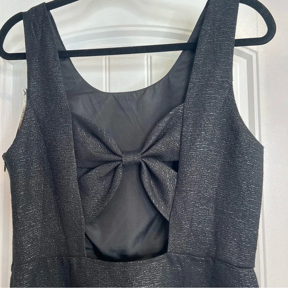 Cooperative Urban Outfitters Sparkly Black Bow Mini Dress. Size 10. NWT. - Picture 8 of 14